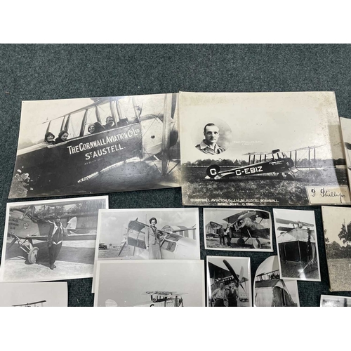 1121 - ± Entrance Early Aviation Ephemera A collection of early aviation ephemera comprising mostly copy ph... 