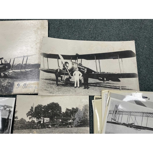 1121 - ± Entrance Early Aviation Ephemera A collection of early aviation ephemera comprising mostly copy ph... 