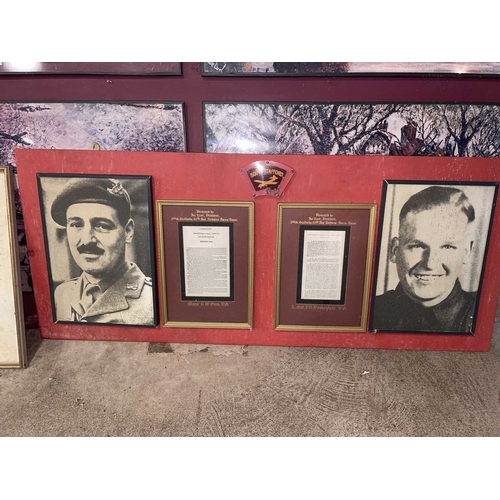 1124 - ± Entrance Arnhem Display Boards. 3 Arnhem landings display boards bearing copy photos, prints & cit... 