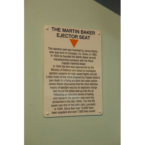 1153 - ± The War Gallery Martin Baker Ejector Seat The Martin Baker Ejector Seat, display and information b... 