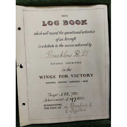 1169 - ± The War Gallery National Savings Log book of Spitfire No FR138 A 