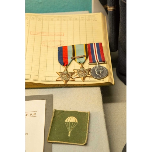 1179 - ± The War Gallery Spitfire Pilot officer Gerald Archibald Langley R.A.F.V.R. medals and log book 