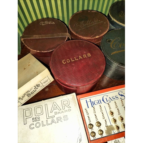 253 - ± Lewis & Bull Military Tailors Packaging, collar studs and boxes A group of packaging items ,collar... 