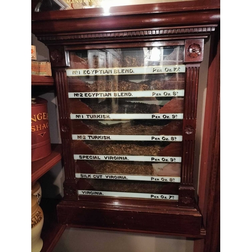 276 - ± M King Tobacconist W B SCOBEY,S TOBACCO DISPENSER A good wall mounted tobacco dispenser, fitted wi... 