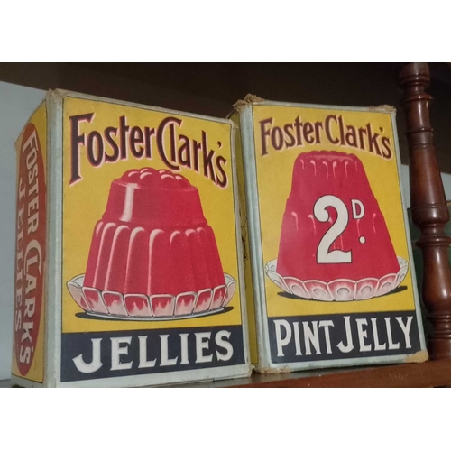 314 - ± Birch, Birch & Co Grocers Advertising tins and boxes Including Foster Clark’s Jellies cardboard ad... 