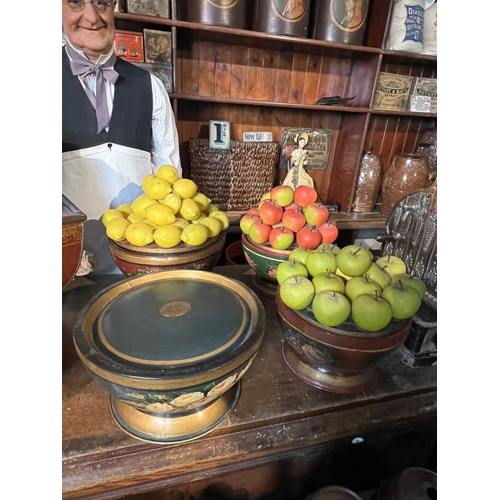 315 - ± Birch, Birch & Co Grocers Shop Display Four display stands by Bartlett & Son, Bristol, HxD 19.5x36... 