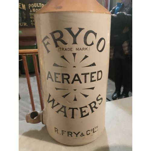 320 - ± Birch, Birch & Co Grocers Stoneware A huge stoneware flask for ‘Fryco Aerated WatersFry & Co, Ltd,... 