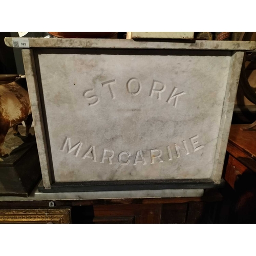 325 - ± Birch, Birch & Co Grocers Margarine counter A Stork Margarine white marble counter the slate base ... 