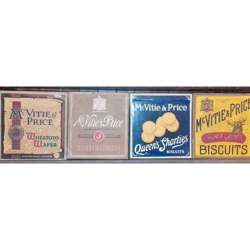 333 - ± Birch, Birch & Co Grocers Display biscuit tins Eleven tins 23cm cube approximately - This lot will... 