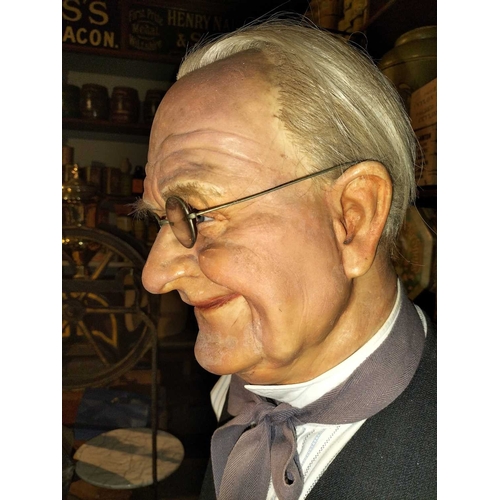 347 - ± Birch, Birch & Co Grocers Mr Birch a wax head figure Mr Birch, originally Jack Howarth who played ... 