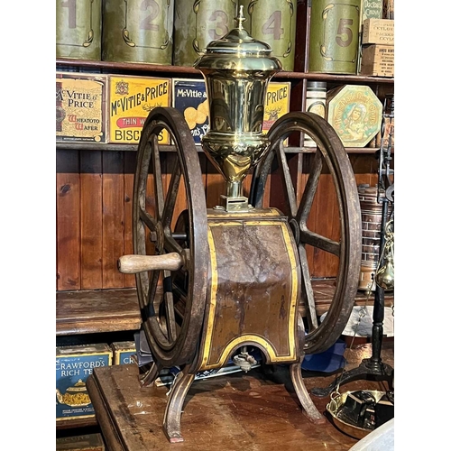 358 - ± Birch, Birch & Co Grocers Coffee grinder A 19th-century coffee grinder by Parnall & Sons Bristol w... 