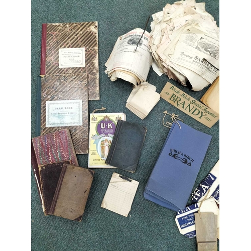 361 - ± Entrance Books & packaging A 19th century 'Spirit Stock Book', together with two Royal Insurance C... 