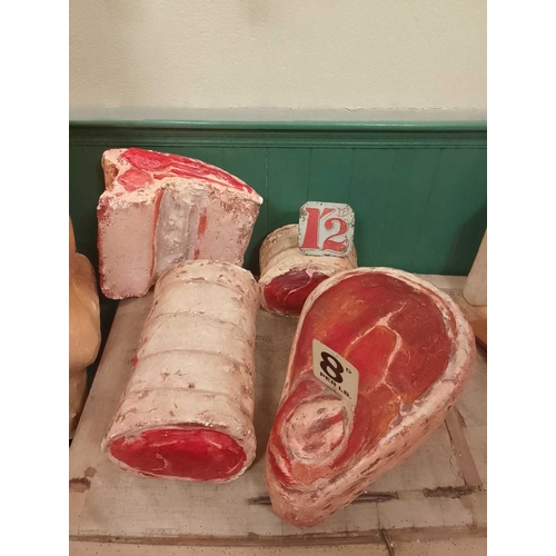 395 - ± Thomas Borthwick & Sons Butchers Seven Joints Two barrels of suet and two price pins - This lot wi... 