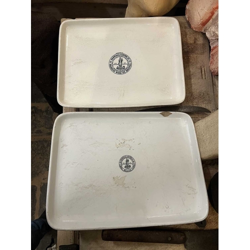 396 - ± Thomas Borthwick & Sons Butchers Two Parnall & Sons stands 44cm x 33cm. - This lot will be subject... 