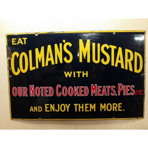 401 - ± Thomas Borthwick & Sons Butchers A Colman’s Mustard enamel sign 35.5cm x 56cm. - This lot will be ... 