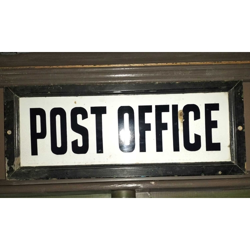 408 - ± Post Office Post Office enamel shop sign A 