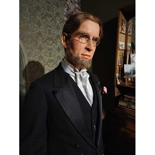 452 - ± Maggs Photographer Young King Charles wax figure A good floor-standing wax head & hand's figure sa... 