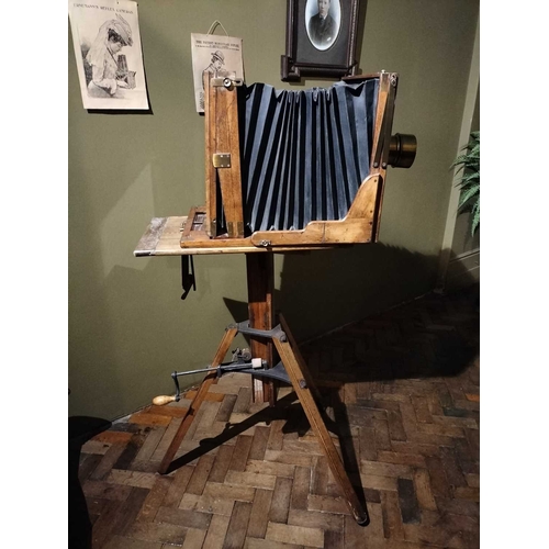 465 - ± Maggs Photographer Meacher Portrait Camera A Meacher of High Holborn single plate camera on tripod... 