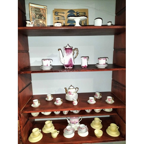 502 - ± Mr Neville's Toyshop Collection of miniature china dolls teaware etc A mixed collection of teaware... 