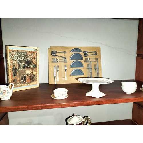 502 - ± Mr Neville's Toyshop Collection of miniature china dolls teaware etc A mixed collection of teaware... 