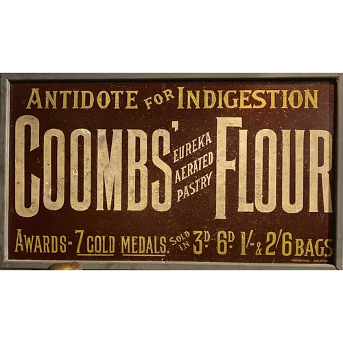 529 - ± The Bakery A Coombs Flour enamel sign The Coombs Flour enamel sign 83 x 48cm - This lot will be su... 