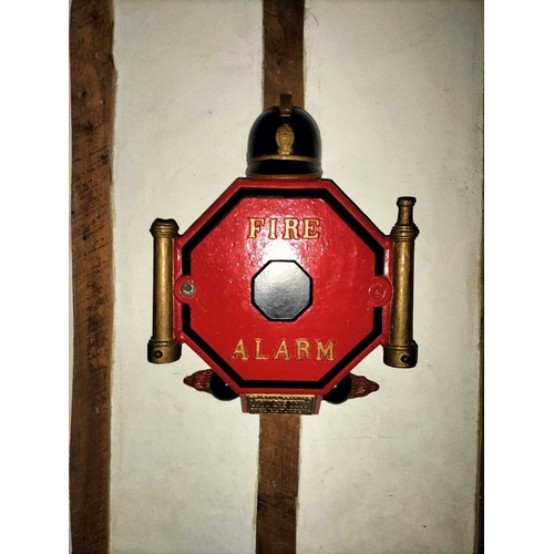 533 - ± Flambards Bakery A wall mounted cast iron 'Fire Alarm' Bearing inscription 'To call brigade break ... 