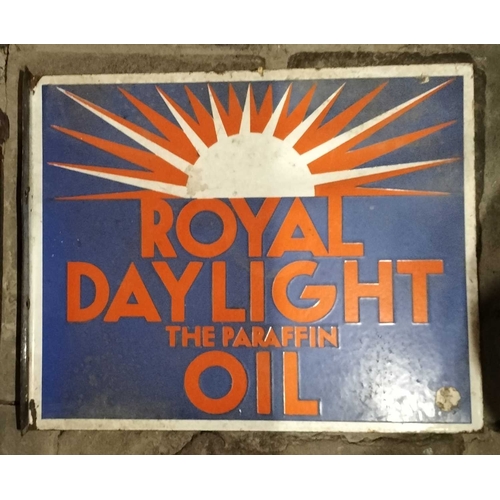 652 - ± Lugg's Hardware Shop Royal daylight enamel advertising sign A Royal Daylight double sided and flan... 