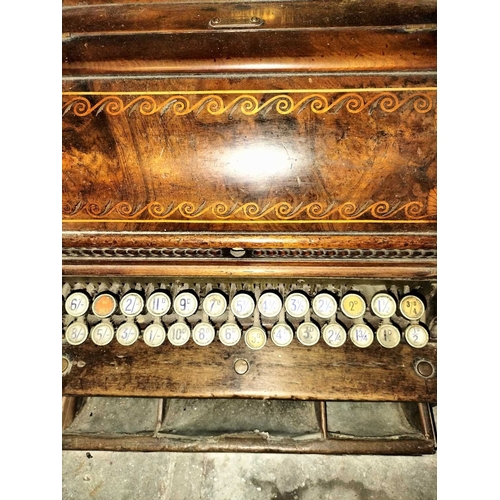 661 - ± Lugg's Hardware Shop National Cash Register An inlaid mahogany National Cash Register no 36525 c.1... 