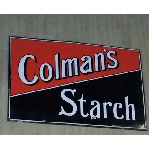 683 - ± Lugg's Hardware Shop Colman's Starch Enamel advertising sign A Colman's Starch Enamel advertising ... 