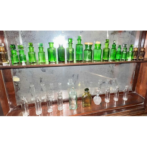 716 - ± J Dyke Apothecary Bottles, Drug Jars etc. Including a Yardley composition group, small green poiso... 