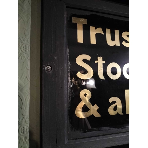 718 - ± J Dyke Apothecary A pair of gilt verre eglomise signs 27x87cm each both signs are in later frames,... 