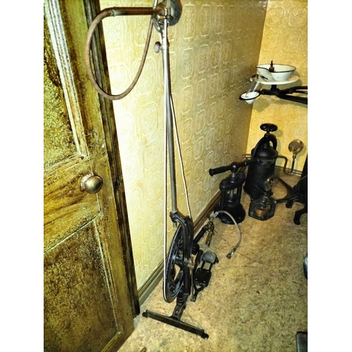 749 - ± Eli Reuben Dentist Floor standing dental equipment A selection of floor standing iron and brass de... 