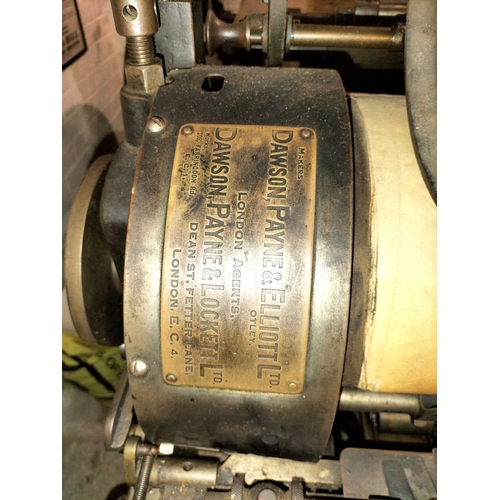 751 - ± Flambards Printers Dawson,Payne & Elliott ltd Printing machine The Dawson, Payne & Elliott Ltd Pri... 