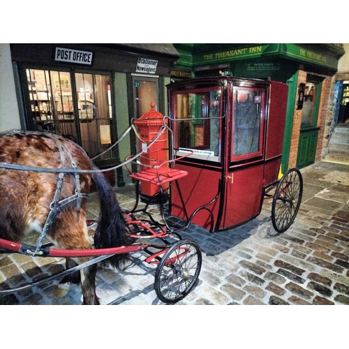 769 - Y ± Flambards Hotel and Coach House A 19th century Brougham type horse-drawn carriage With painted w... 