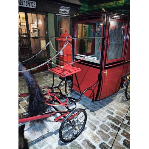 769 - Y ± Flambards Hotel and Coach House A 19th century Brougham type horse-drawn carriage With painted w... 