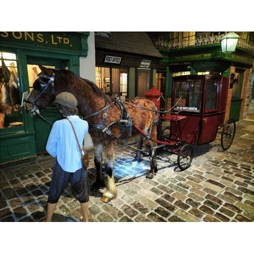 769 - Y ± Flambards Hotel and Coach House A 19th century Brougham type horse-drawn carriage With painted w... 