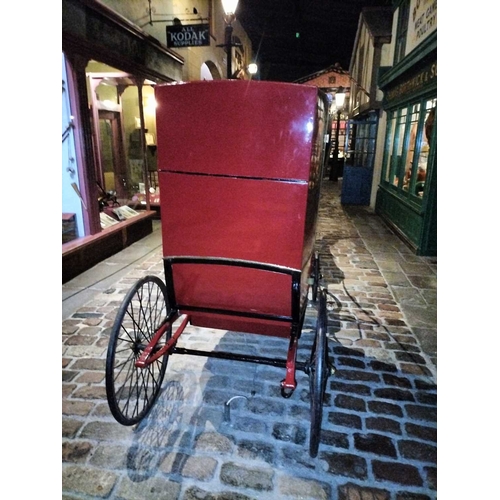 769 - Y ± Flambards Hotel and Coach House A 19th century Brougham type horse-drawn carriage With painted w... 