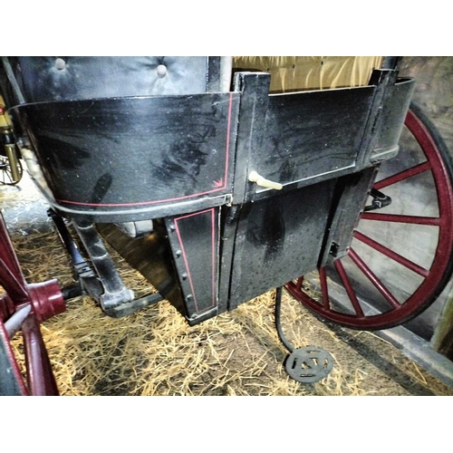 773 - ± Flambards Hotel and Coach House Horse drawn open Buggy An English horse drawn open buggy with blac... 