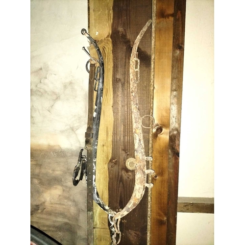 781 - ± Flambards Hotel and Coach House Leather horse tack collection All the leather horse tack hanging f... 