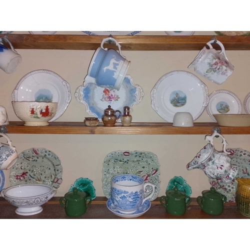 826 - ± Flambards Hotel Kitchen On the dresser rack Mostly ceramics - This lot will be subject to an addit... 