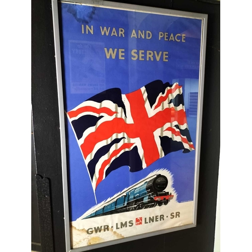 838 - ± Britain in the Blitz A WW2 Railway poster 