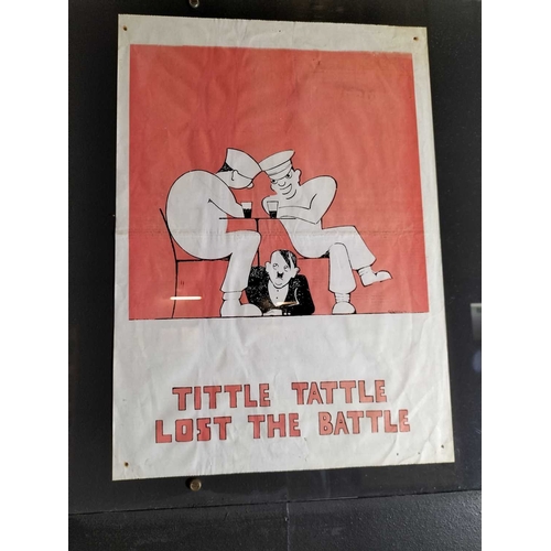 840 - ± Britain in the Blitz WW2 posters A group of seven wartime posters [all mounted behind plexiglass a... 