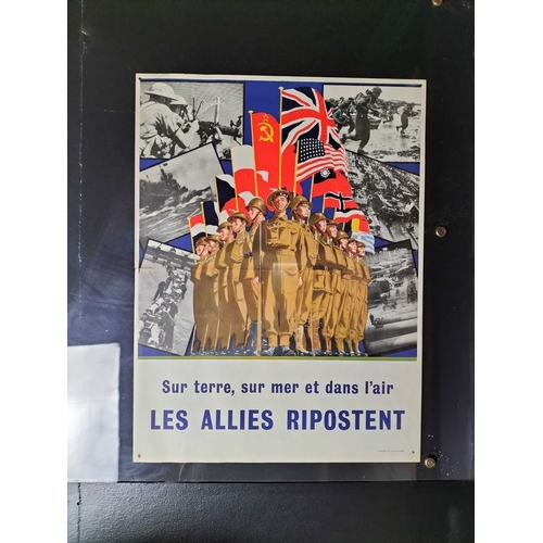 840 - ± Britain in the Blitz WW2 posters A group of seven wartime posters [all mounted behind plexiglass a... 