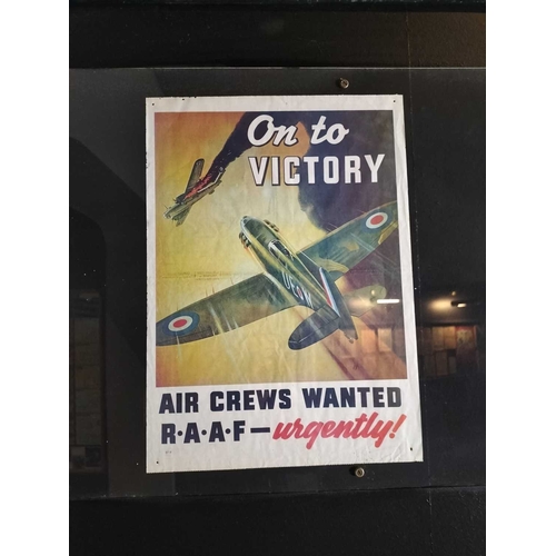 840 - ± Britain in the Blitz WW2 posters A group of seven wartime posters [all mounted behind plexiglass a... 