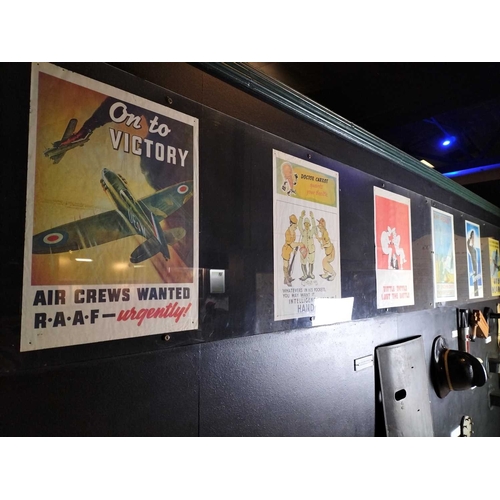 840 - ± Britain in the Blitz WW2 posters A group of seven wartime posters [all mounted behind plexiglass a... 