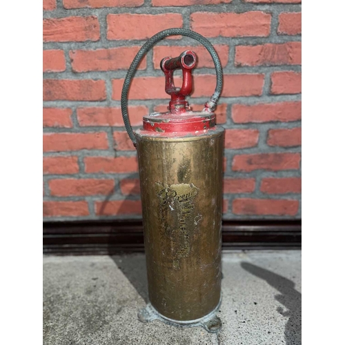 856 - ± Britain in the Blitz 2 WWII Fire Extinguishers 2 WWII period fire extinguishers. One is a lidded, ... 