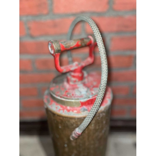 856 - ± Britain in the Blitz 2 WWII Fire Extinguishers 2 WWII period fire extinguishers. One is a lidded, ... 