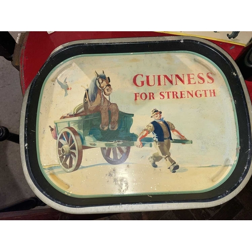 879 - ± Britain in the Blitz 5 Guinness Advertising items 5 Guinness advertising items. A printed metal tr... 