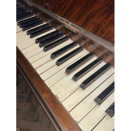 885 - ± Britain in the Blitz Upright Piano An upright piano supplied by Warne Globe Music Warehouse, St.Au... 