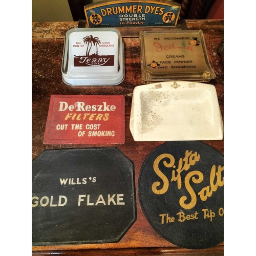 902 - ± Britain in the Blitz Advertising Counter top advertising pieces including change stands and mats a... 